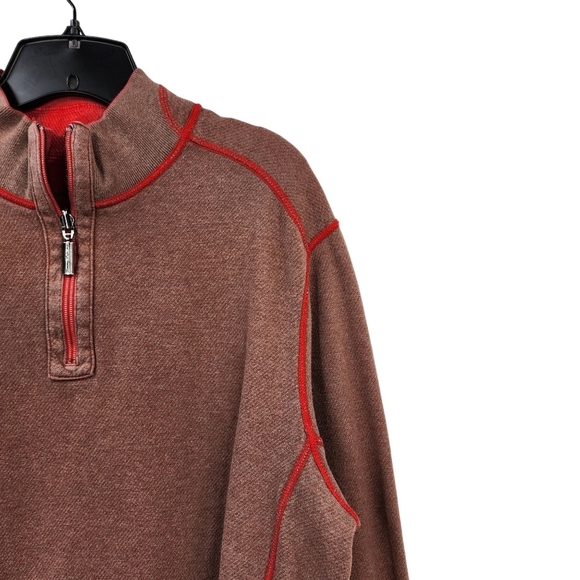 Tommy Bahama Men's Quarter-Zip Reversible Sweater - Picture 2 of 6
